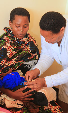 baby getting vaccination